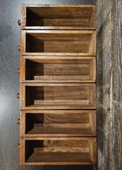 Antique 18 Drawer Hardwood Table Top Apothecary Cabinet ~ EXCELLENT COND ~
