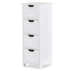 Narrow Floor Bathroom Storage Cabinet with Slide Out Drawers for Small Space
