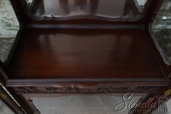 F67609: Antique Victorian Carved Mahogany Curio Display Cabinet