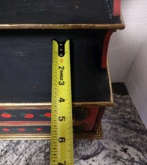 Vintage Salesman’s Sample Wood Hutch Buffet / Doll Sized 15″ Country Folk Art
