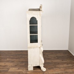 Antique White Painted Rococo Display Cabinet