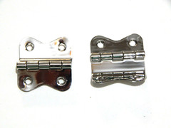 Antique Hoosier Cabinet Hinge For Upper Door Nickel Plated Pair