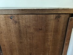 Antique Solid Walnut 1 Door 3 Shelf Spaces Perfect Size Cabinet For Any Room