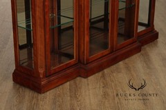 Henredon Georgian Style Large Four Door Curio Display Cabinet