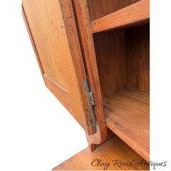 Antique NY country cupboard cabinet 18th raised panel primitive farm step back