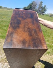 Antique Oak Four Drawer File Cabinet 1920s Lot 2