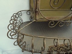 ART NOUVEAU DISPLAY CABINET NICHE WALL ART WROUGHT IRON RARE 1900 HOUSE ALTAR