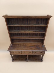 Vintage Apprentice Miniature Welsh Dresser With Handmade Wooden Accessories #1