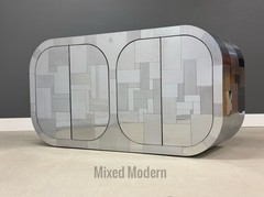 Paul Evans for Directional Cityscape Chrome Cabinet Credenza Brutalist Century