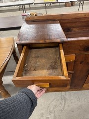 ANTIQUE EARLY AMERICAN COUNTRY HIGH BACK DRY SINK~36”x46”x19”