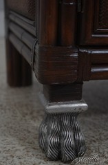 72451: Pair Of THOMASVILLE Ernest Hemingway Rattan & Stone Cabinets