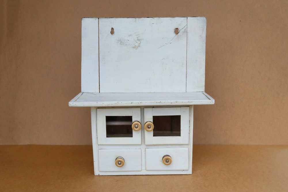 Antique Vintage Wood Medical Box First Aid Chest Kitchen Storage Cupboard 1950’s