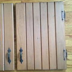 Two Antique Amerock Vintage Cabinet Doors Kitchen Cabinet Pulls 15.5” X 21 3/8”
