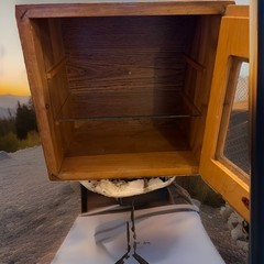 Antique Wooden Sterilizing Cabinet12.5 By 12.5 One Shelf Is Missing