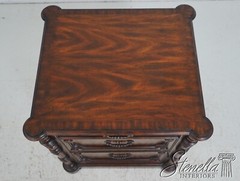 64037EC: MAITLAND SMITH Distressed Mahogany 1 Drawer Cabinet