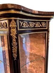 A Fine 19th Century French Vernis Martin Bronze Mounted Vitrine.francois L Style