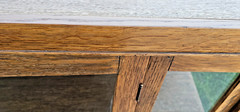 Mission Arts & crafts antique Oak China display Cabinet