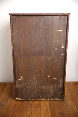 Vintage Antique Oak Display Case apothecary drawer Cabinet Batteries Flashlights