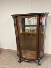 Antique Curved Front China Cabinet