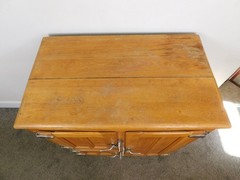 Antique REAL DEAL c1915 ALL Original Oak Ice Box Bar Storage Cabinet Chest VG