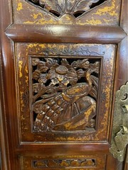 19th Century Two-Part Chinese Elmwood Kitchen Cabinet, Pantry Or Cupboard 