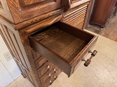 Antique Oak Harvard Co. Dental Cabinet #46X