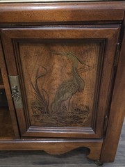 Vintage Bassett Furniture Hutch And Side Board. Solid Wood. Chinoiserie style