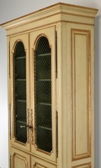 Auffray & Company French Country China Closet Display Cabinet Vitrine, 1980s