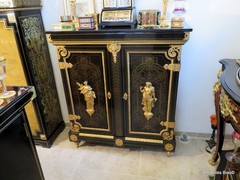 Stamped Vve SORMANI cabinet Furniture L XIV with 2 doors Boulle marquetry 19th