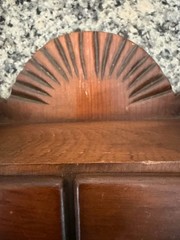 Vintage Wall Hanging Sunburst 7 Drawer Spice Cabinet Wood Knobs