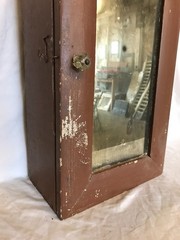 VTG Chocolate 11×23 Wood Wall Mounted Medicine Cabinet Old Cupboard 1550-25B