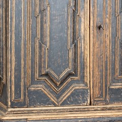 18th Century Black Baroque Swedish Cabinet