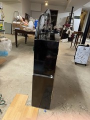 Korean Black Lacquer Mother of Pearl Cabinet Headboard