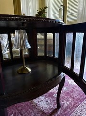 RARE ANTIQUE SALEMAN SAMPLE CURIO TABLE BEVELED GLASS TRAY CIRCA 1900’S
