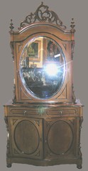 ANTIQUE ENGLISH MIRRORED CABINET