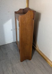 Vintage Rustic Country Wood Wall Medicine Apothecary Cabinet Shelf Mirror Door