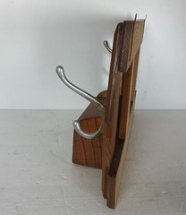 vintage wall hanging cabinet shaving medicine mirror carved wood hooks