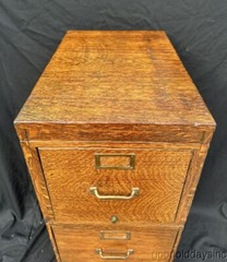 Beautiful Antique Paneled Oak File Cabinet Globe Sectional Stacking Cabinet 51″H