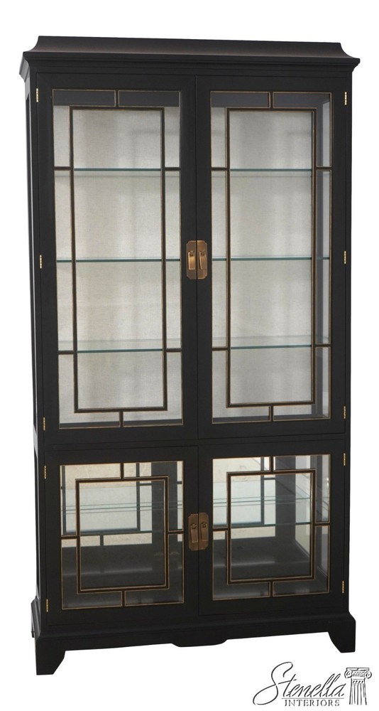 67485: HENKEL HARRIS Model 227 Black Curio Cabinet