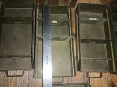 Antique wood 5 Green drawer Cabinet tool file box Vintage 18’’ tall 12’’ depth