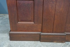 Antique Store Counter Kitchen Island oak watchmaker desk wood vintage apothecary