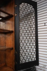 69061: MARGE CARSON Monumental Black Painted Finish China Cabinet