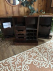 Vintage Chinese Cabinet Chinoiserie Asian style Folding Liquor French Bar Brass