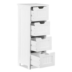 Waterproof Bathroom Cabinets White Bathroom Storage Shelf Organizer 4 Drawers