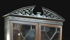 English mahogany showcase cabinet. 19th century.