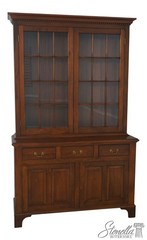 L72867: Country Chippendale Hand Crafted Walnut Cupboard