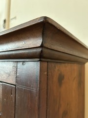 Antique Solid Walnut 1 Door 3 Shelf Spaces Perfect Size Cabinet For Any Room