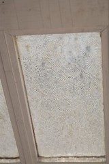 2 Antique Vintage LARGE Cabinet Cupboard RARE Textured Glass Doors From Santa Fe