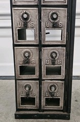 Antique Post Office Boxes Metal Cabinet Vintage United States P.O. Box 16 Door