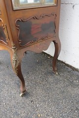 French Late 1800s Painted Vitrine Display Curio Cabinet Cupboard 5607